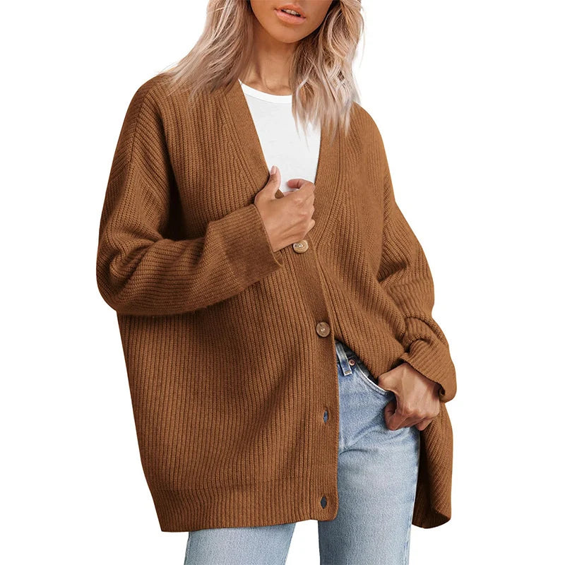 Oversized Knit Button-Up Cardigan | Soft & Relaxed | Versatile Layers