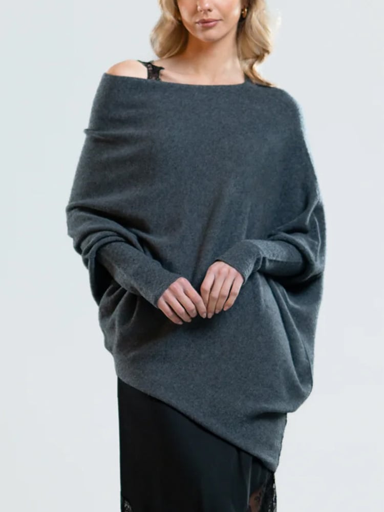 Off-Shoulder Loose-Fit Sweater | Chic & Relaxed | Versatile Style