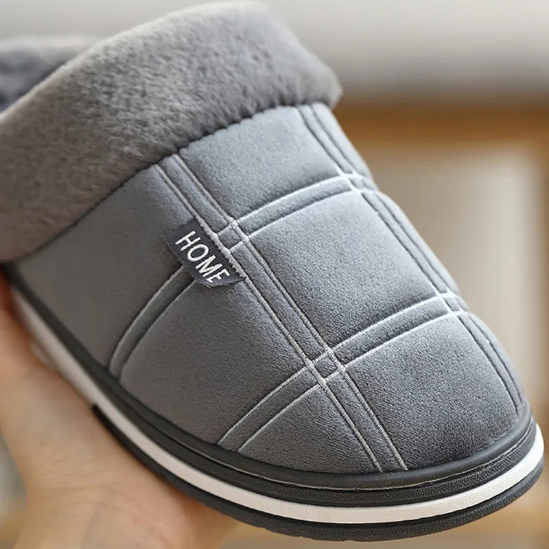 Fleece-Lined Plaid Slippers | Ultra-Soft and Warm | Indoor Comfort