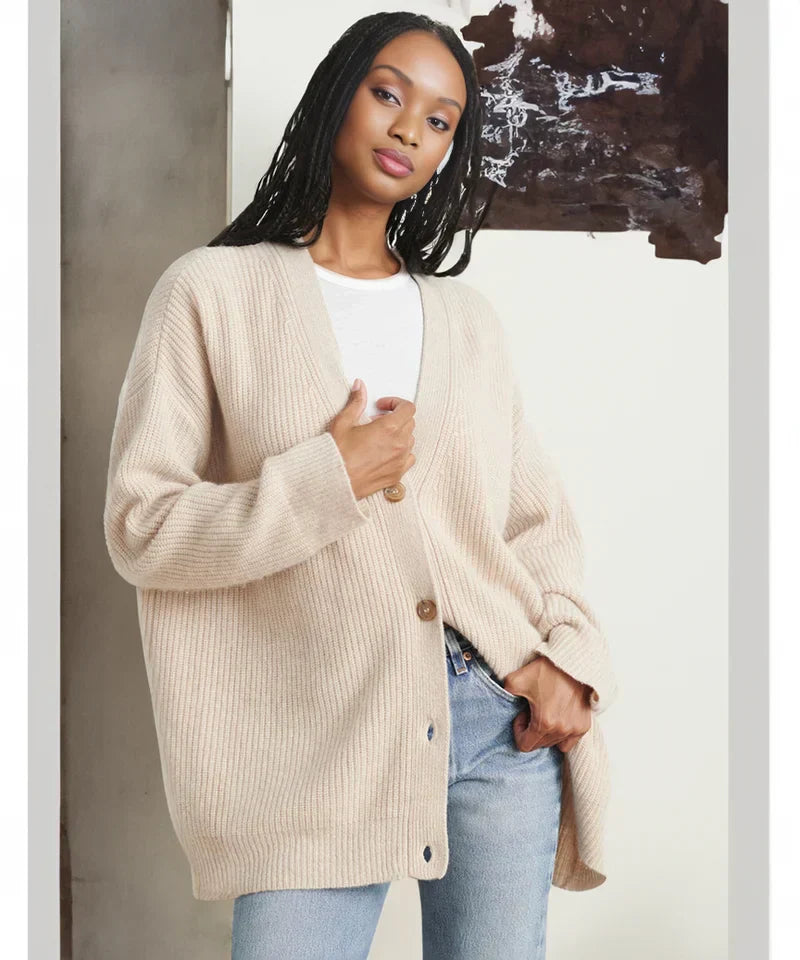 Oversized Knit Button-Up Cardigan | Soft & Relaxed | Versatile Layers