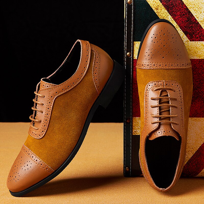 Classic Oxford Dress Shoes | PU Leather | Formal and Stylish