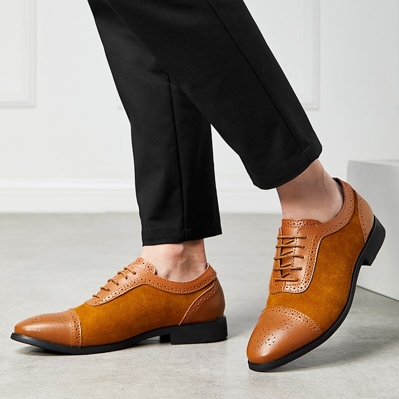 Classic Oxford Dress Shoes | PU Leather | Formal and Stylish