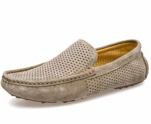 Perforated Loafers | Faux Suede | Breathable Comfort