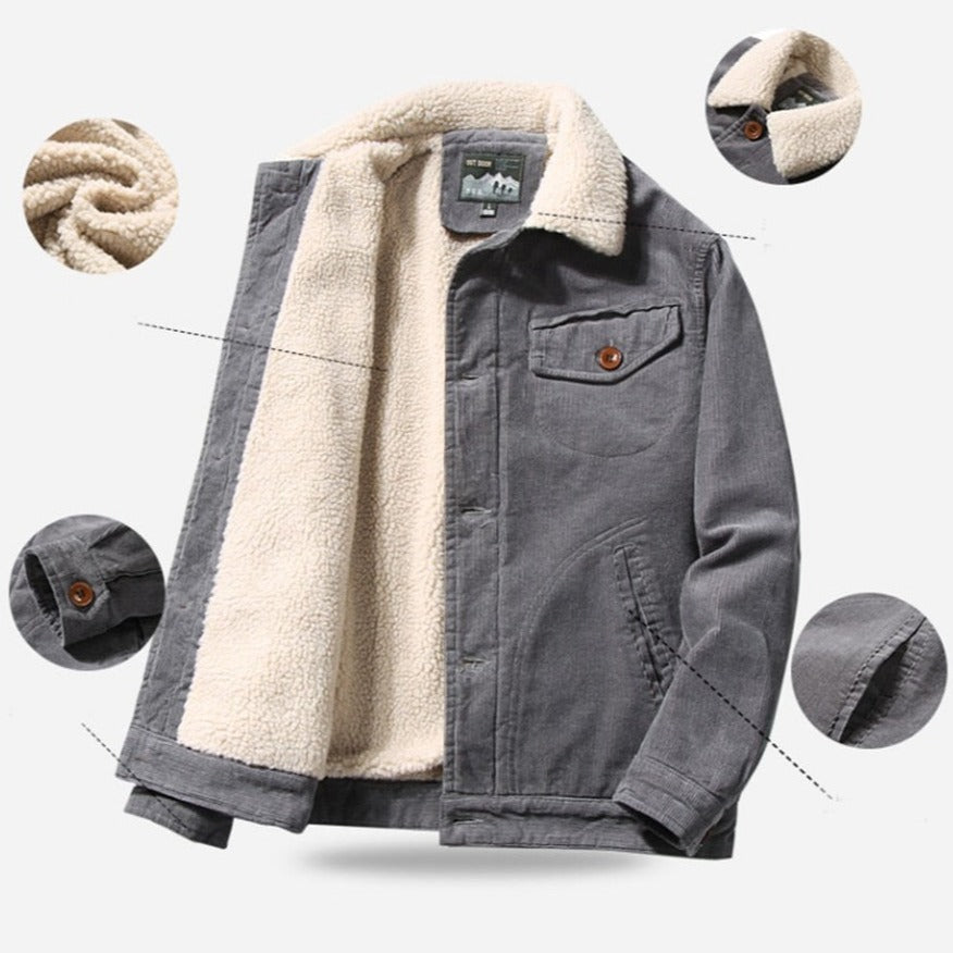 Sherpa-Lined Corduroy Jacket | Warm & Durable | Classic Design