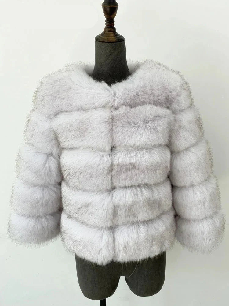 Faux Fur Jacket | Elegant Layered Design | Warm and Sophisticated