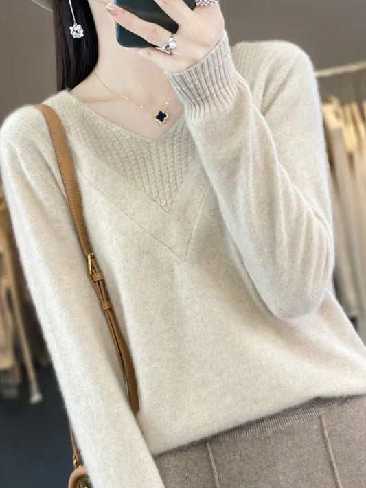 V-Neck Knitted Sweater | Soft | Everyday Comfort