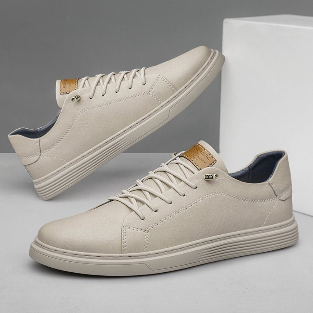 Textured Leather Sneakers | Stylish | Durable and Comfortable