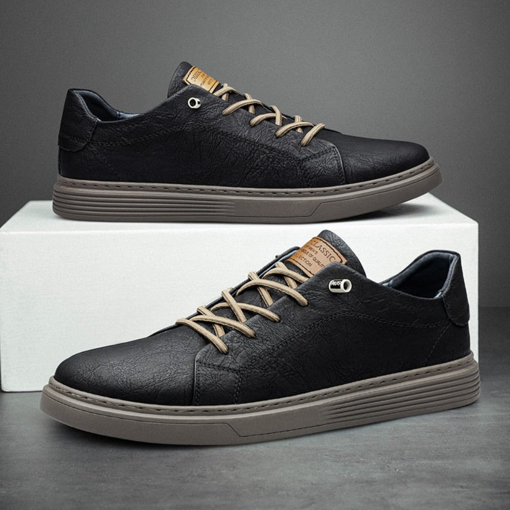 Textured Leather Sneakers | Stylish | Durable and Comfortable