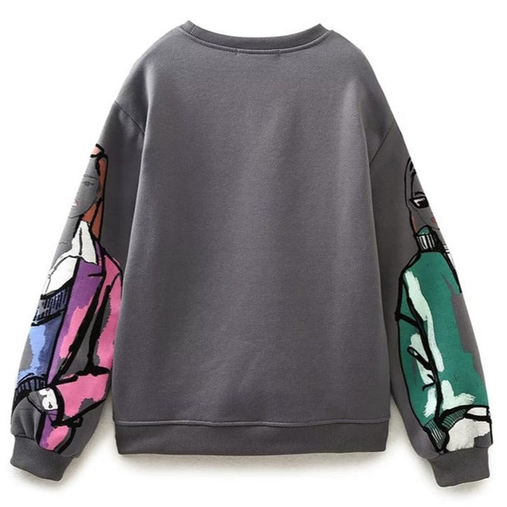 Graphic Print Sweatshirt | Artistic Style | Cozy & Unique