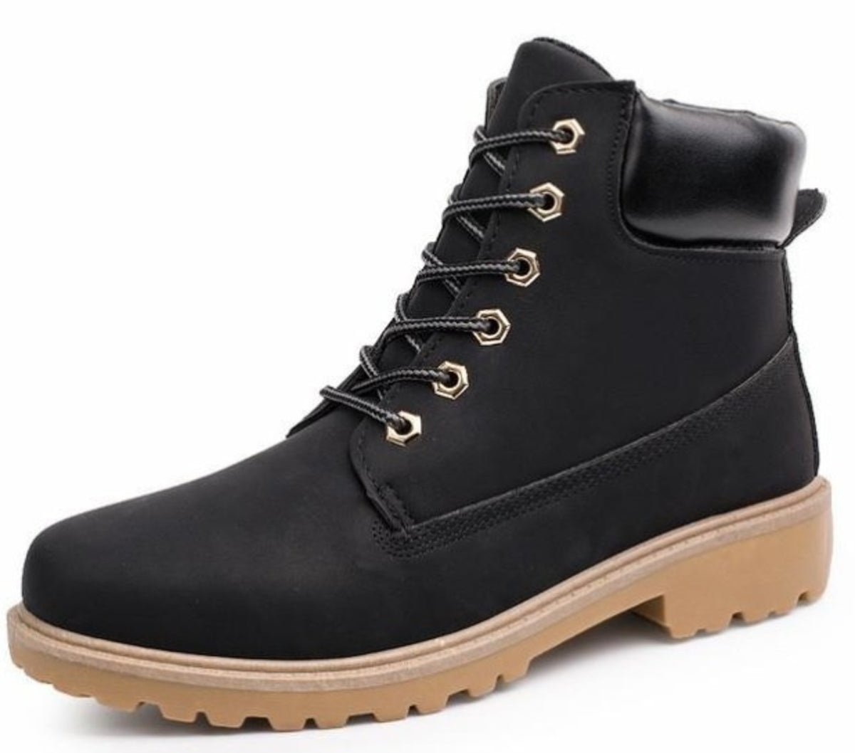 Ankle Lace-Up Boots | Faux Leather | Rugged and Durable