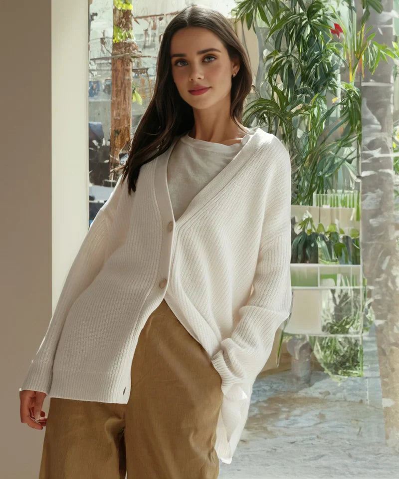 Oversized Knit Button-Up Cardigan | Soft & Relaxed | Versatile Layers