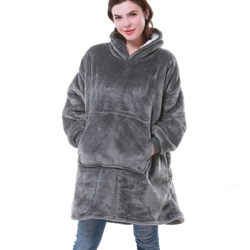 Oversized Hoodie Blanket | Sherpa Fleece | Ultra Cozy