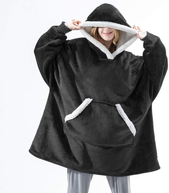 Oversized Hoodie Blanket | Sherpa Fleece | Ultra Cozy