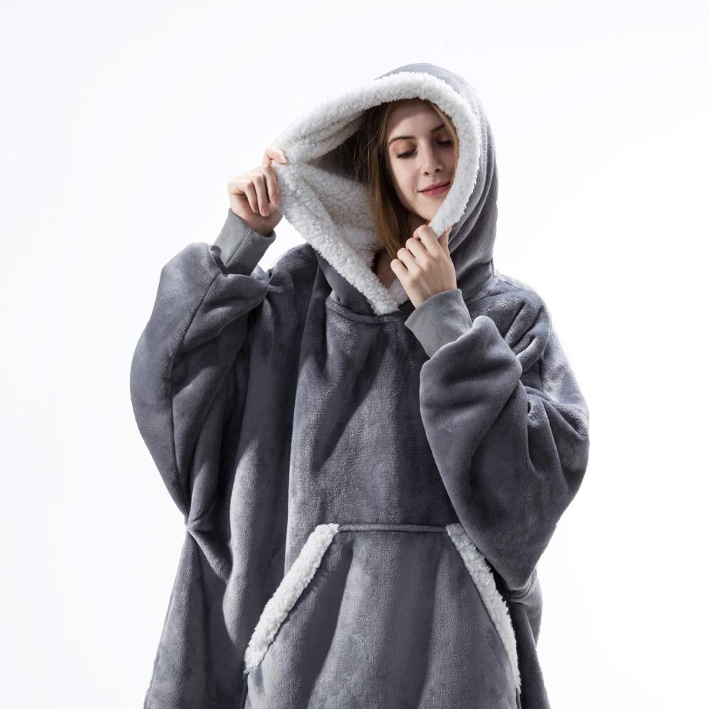 Oversized Hoodie Blanket | Sherpa Fleece | Ultra Cozy