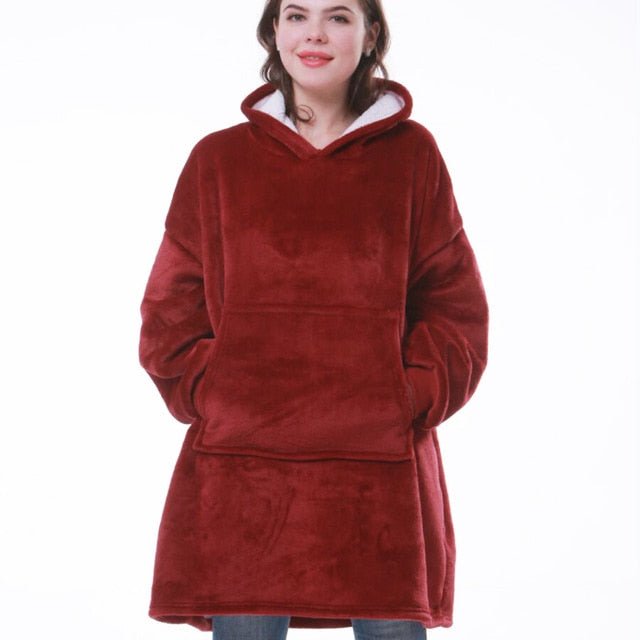 Oversized Hoodie Blanket | Sherpa Fleece | Ultra Cozy