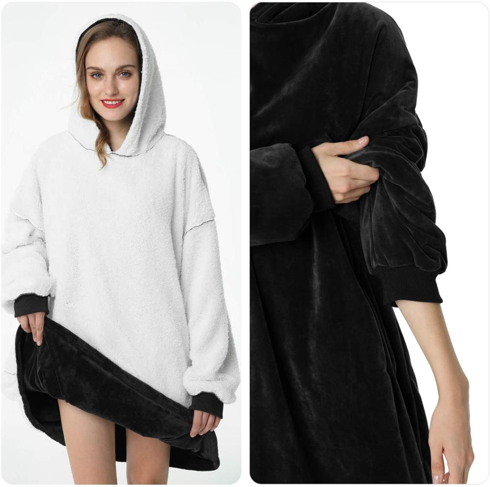 Oversized Hoodie Blanket | Sherpa Fleece | Ultra Cozy