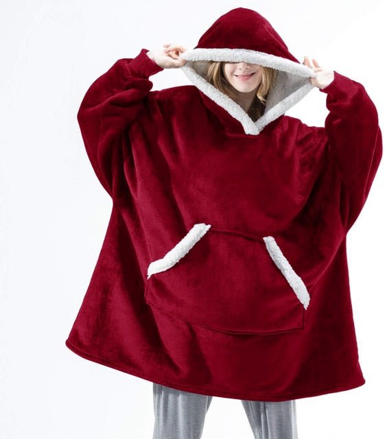 Oversized Hoodie Blanket | Sherpa Fleece | Ultra Cozy