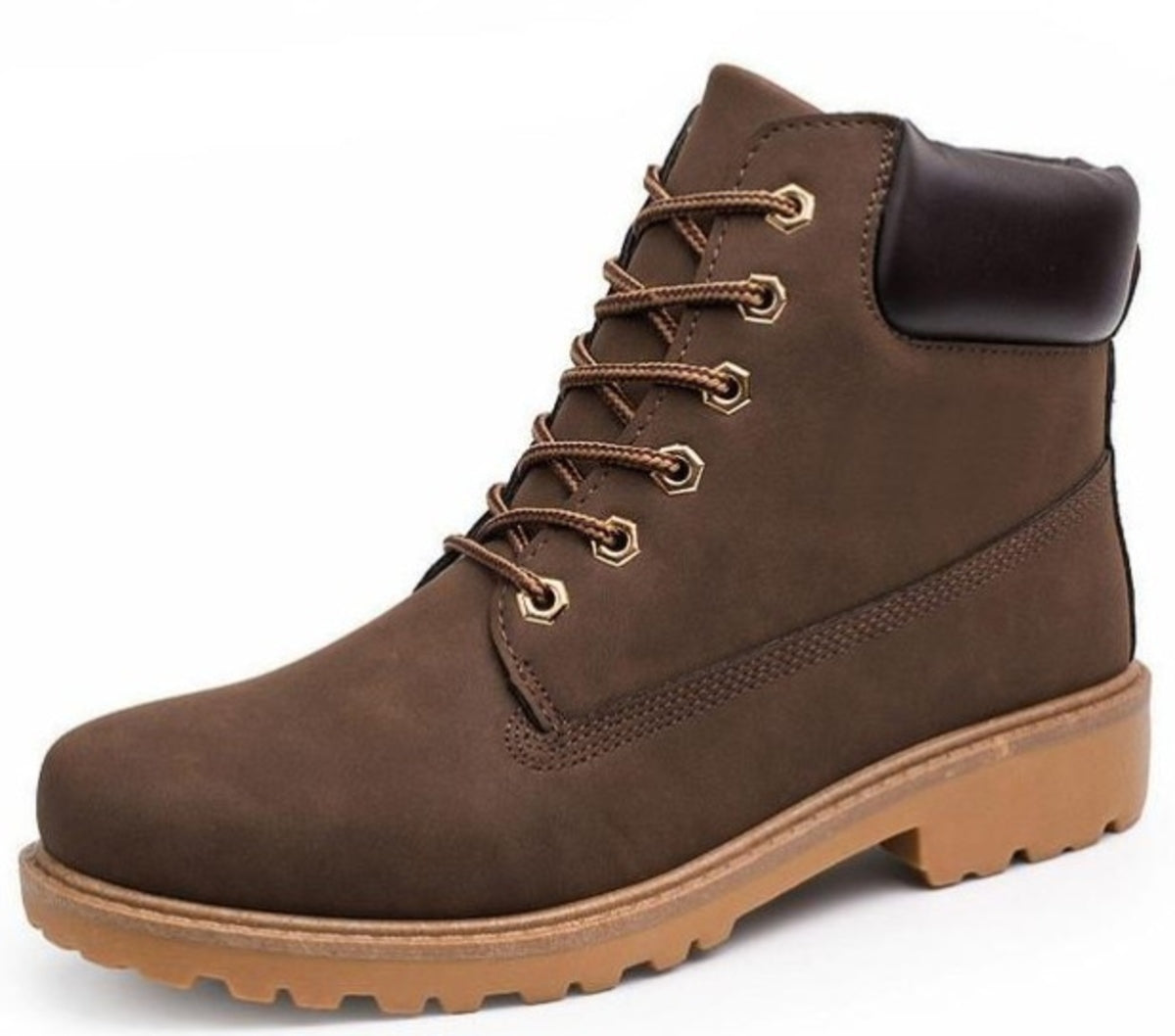 Ankle Lace-Up Boots | Faux Leather | Rugged and Durable