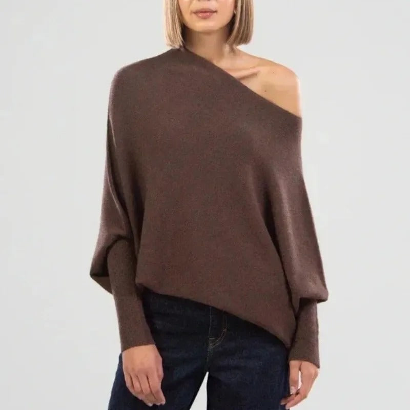 Off-Shoulder Loose-Fit Sweater | Chic & Relaxed | Versatile Style