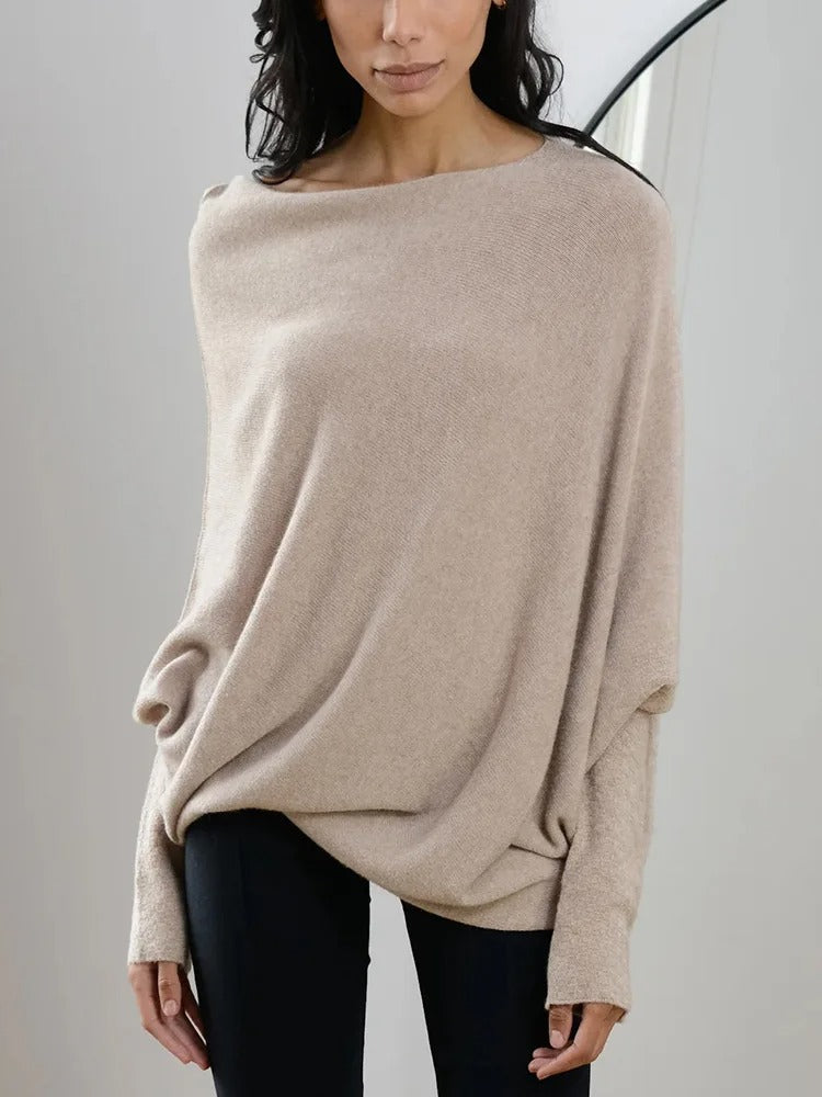 Off-Shoulder Loose-Fit Sweater | Chic & Relaxed | Versatile Style