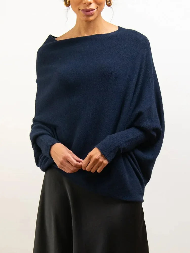 Off-Shoulder Loose-Fit Sweater | Chic & Relaxed | Versatile Style